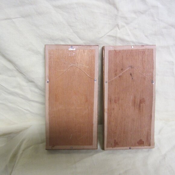 VTG PAIR OF SHELL ART PICTURES, 3D ART, HAND MADE FLORAL DESIGN - Picture 5 of 5